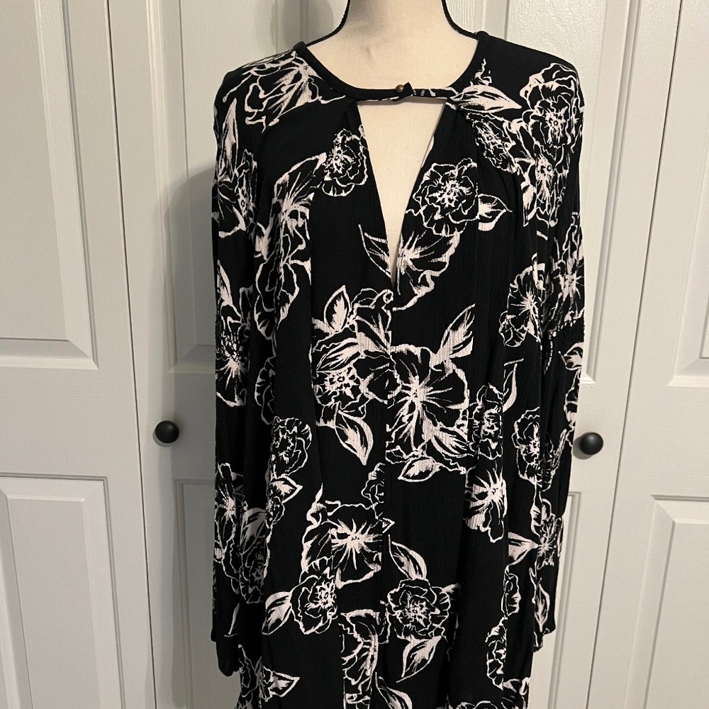 FREE PEOPLE, FLORAL TUNIC DRESS, SIZE L - Picture 3 of 9